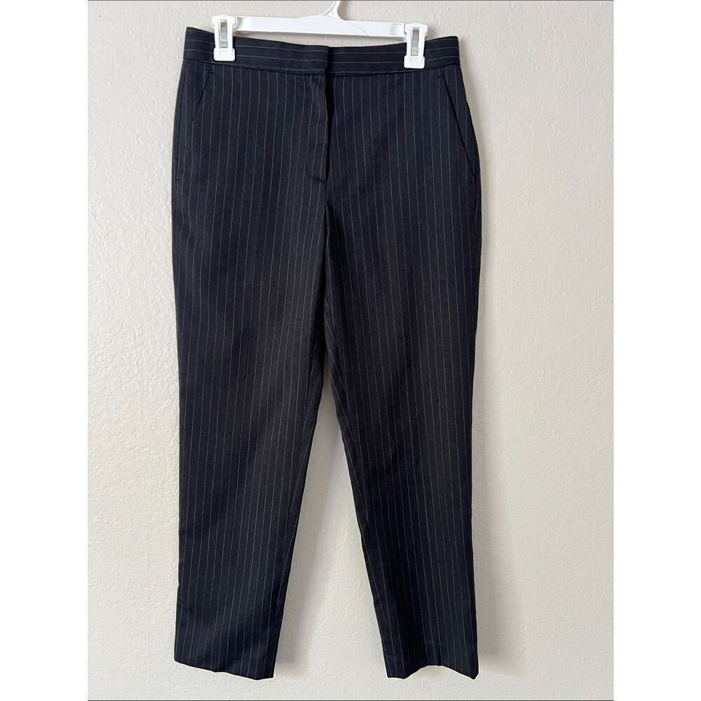 Like New! Rag & Bone 100% Wool Pinstripe Trousers Gray in Size 2